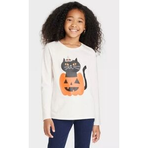 NEW Cat & Jack Girl's Halloween Long Sleeve Tee